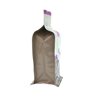 PLA +PBAT Stand Up Gusseted Pouch , Laminated Kraft Paper Bags 200microns