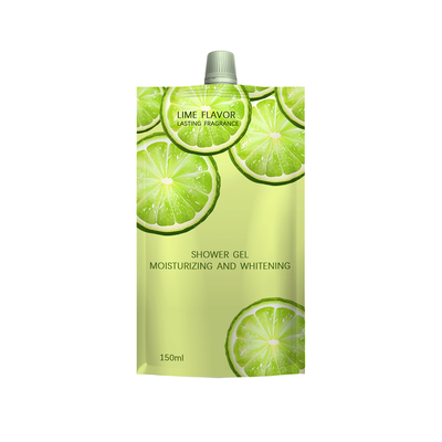 Customized Top Spout Pouch Packaging 100ml Shower Gel Shampoo Packaging Bag
