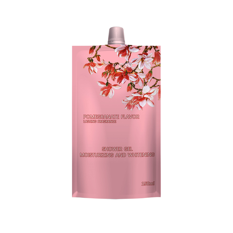 Customized Top Spout Pouch Packaging 100ml Shower Gel Shampoo Packaging Bag